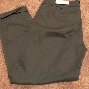Grey skinny chino crop
